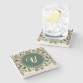 Personalisiert Viktorianisch/klassisch/Vintage Wei Steinuntersetzer (Seitenansicht)