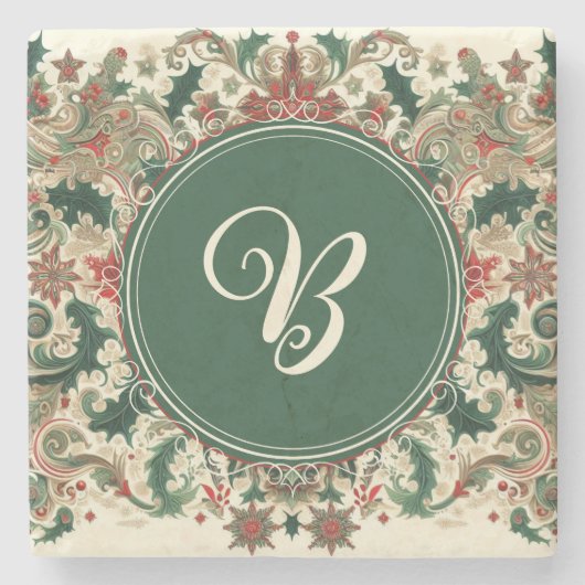 Personalisiert Viktorianisch/klassisch/Vintage Wei Steinuntersetzer (Vorderseite)