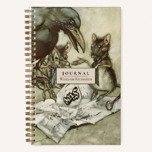 Personalisiert Vintag Arthur Rackham Dotted Journa Notizblock