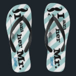Personalisiert Vintag bin ich ihr Mr. Stripes Badesandalen<br><div class="desc">Personalisiert Vintag bin ich Ihr Mr. Stripes Muster - Foto Props! Honeymoon Beach Atoll</div>