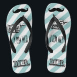 Personalisiert Vintag bin ich ihr Mr. Stripes Badesandalen<br><div class="desc">Personalisiert Vintag bin ich Ihr Mr. Stripes Muster - Foto Props! Honeymoon Beach Atoll</div>