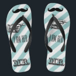 Personalisiert Vintag bin ich ihr Mr. Stripes Badesandalen<br><div class="desc">Personalisiert Vintag bin ich Ihr Mr. Stripes Muster - Foto Props! Honeymoon Beach Atoll</div>