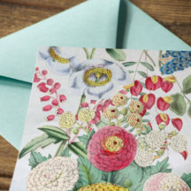 Personalisiert Vintag Chrysanthemum Poppy Lilac