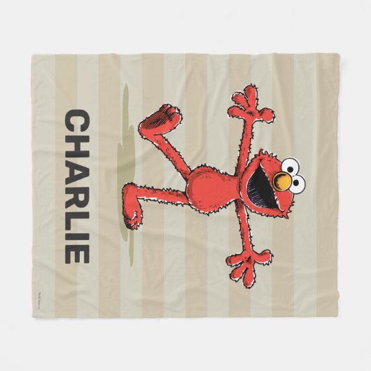 Personalisiert Vintag Elmo Fleecedecke (Vorderseite (Horizontal))