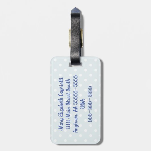 Personalisiert, Vintag, Nähgepäck Gepäckanhänger (Rückseite vertikal)