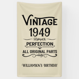 Personalisiert Vintage 75. Geburtstagsgeschenke sc Banner