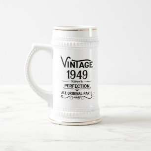 Personalisiert Vintage 75. Geburtstagsgeschenke sc Bierglas