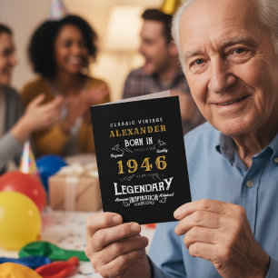 Personalisiert Vintage 80. Geburtstag für Männer o Karte