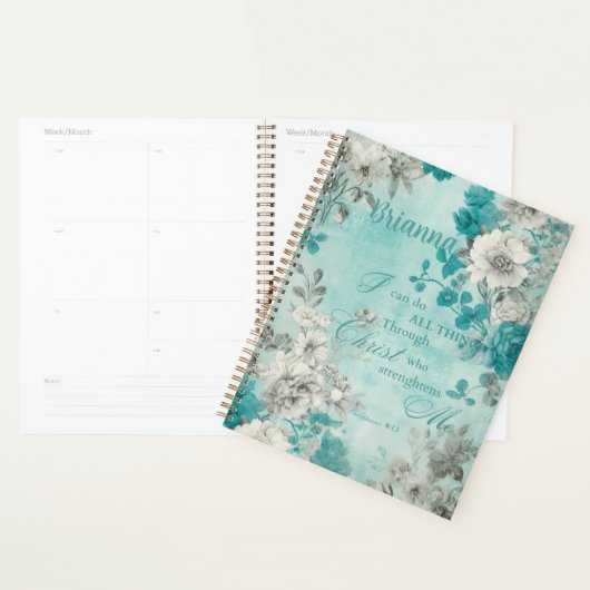 Personalisiert Vintage Blume Planer (Anzeige)