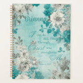 Personalisiert Vintage Blume Planer (Vorderseite)