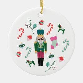 Personalisiert Vintage Christmas Nutcracker Keramik Ornament