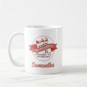 Personalisiert Vintage Christmas Rentier Kaffeetasse (Links)