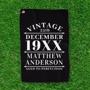 Personalisiert Vintage gealtert auf Perfektion Golfhandtuch