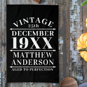 Personalisiert Vintage gealtert bis zur Perfektion Geschirrtuch