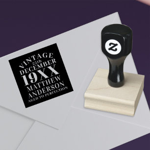 Personalisiert Vintage gealtert bis zur Perfektion Gummistempel