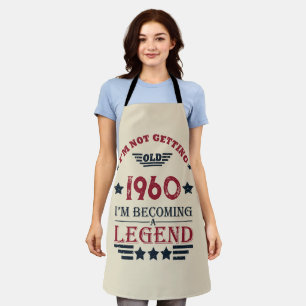 Personalisiert vintage Geburtstag rot blau Schürze