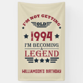 Personalisiert Vintage Geburtstagsgeschenke rot Banner