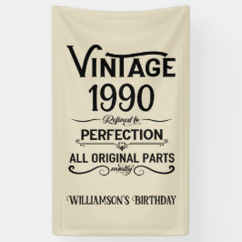 Personalisiert Vintage Geburtstagsgeschenke schwar Banner