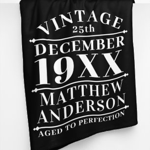 Personalisiert Vintage - gereift bis zur Perfektio Fleecedecke