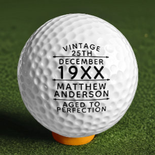 Personalisiert Vintage - perfekt gealtert Golfball