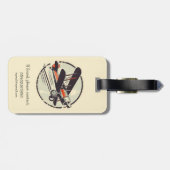 Personalisiert Vintage Rote Grüne Biplane Gepäckanhänger (Rückseite horizontal)