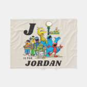 Personalisiert Vintage Sesamstraße Pals Fleecedecke (Vorderseite (Horizontal))