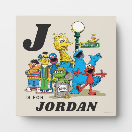 Personalisiert Vintage Sesamstraße Pals Fotoplatte (Vorderseite)