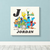 Personalisiert Vintage Sesamstraße Pals Leinwanddruck (Insitu (Holzboden))