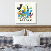 Personalisiert Vintage Sesamstraße Pals Leinwanddruck (Insitu (Schlafzimmer))