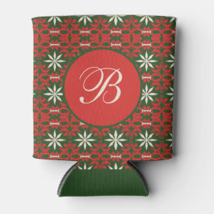 Personalisiert Vintage Weihnachten/Winter gemuster Dosenkühler