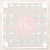 Personalisiert Vintage Weihnachten/Winter gemuster Glasuntersetzer (Rückseite)