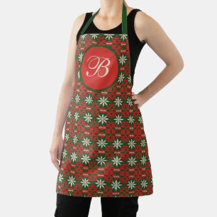 Personalisiert Vintage Weihnachten/Winter gemuster Schürze