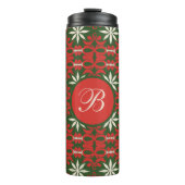 Personalisiert Vintage Weihnachten/Winter gemuster Thermosbecher (Vorderseite)