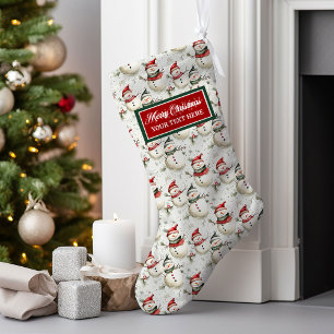 Personalisiert Vintage Weihnachts Strumpf Classic Großer Weihnachtsstrumpf