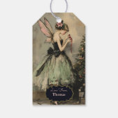 Personalisiert Vintage Weihnachtsfeiertag Geschenkanhänger (Rückseite)