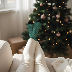 Personalisiert Vintage Weihnachtslied Musiknote Socken