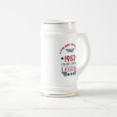 Personalisiert Vintagen 70. Geburtstag Bierglas (VorderseiteRechts)