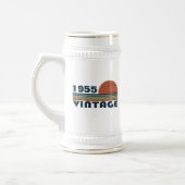 Personalisiert Vintagen 70. Geburtstag Bierglas (Links)