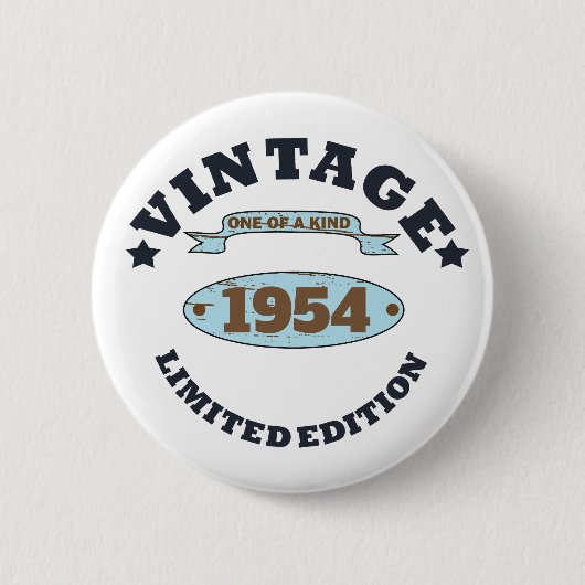 Personalisiert Vintagen 70. Geburtstag Button (Vorderseite)