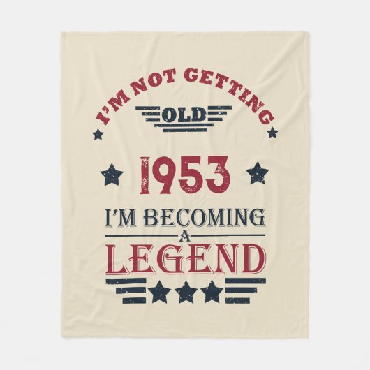 Personalisiert Vintagen 70. Geburtstag Fleecedecke (Vorderseite)