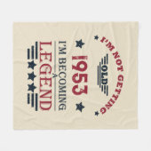 Personalisiert Vintagen 70. Geburtstag Fleecedecke (Vorderseite (Horizontal))