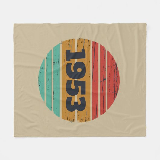 Personalisiert Vintagen 70. Geburtstag Fleecedecke (Vorderseite (Horizontal))