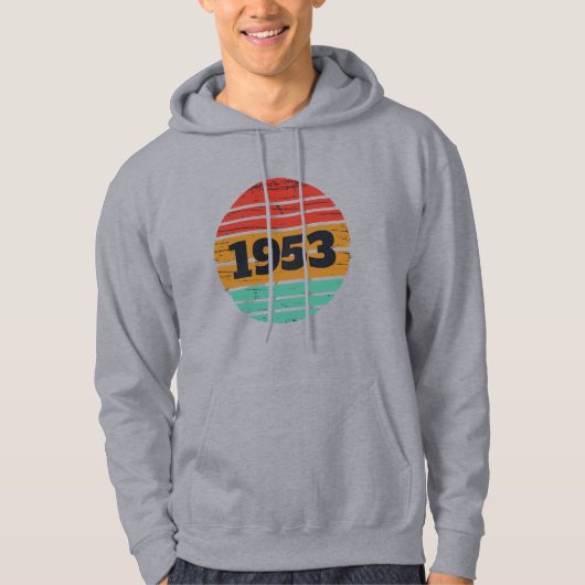 Personalisiert Vintagen 70. Geburtstag Hoodie (Vorderseite)