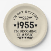 Personalisiert Vintagen 70. Geburtstag Pappteller (Vorderseite)