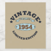 Personalisiert Vintagen 70. Geburtstag Weinetikett (Einzelnes Label)