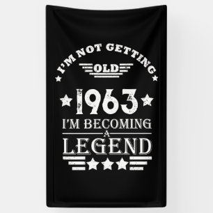 Personalisiert Vintager 60. Geburtstag weiß Banner