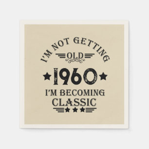 Personalisiert Vintager 65. Geburtstag schwarz Serviette