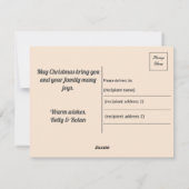 Personalisiert Vintager Weihnachtsbaum Feiertagskarte (Rückseite)