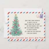 Personalisiert Vintager Weihnachtsbaum Feiertagskarte (Vorderseite)