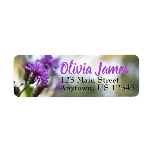 Personalisiert-violette Blumen Blumengarten Natur (Vorne)